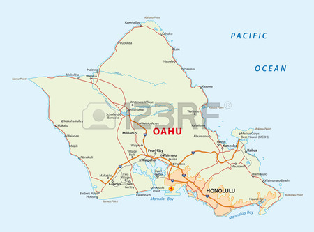 34020777-havajský-ostrov-oahu-mapa